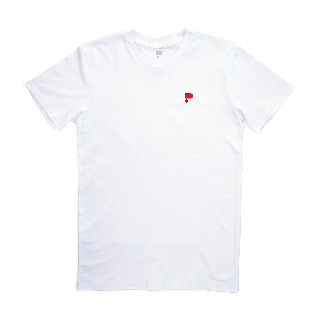 Classic P-Logo Tee White